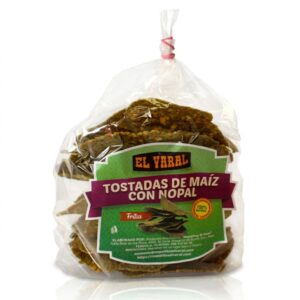 Tostadas Fritas de Maíz con Nopal