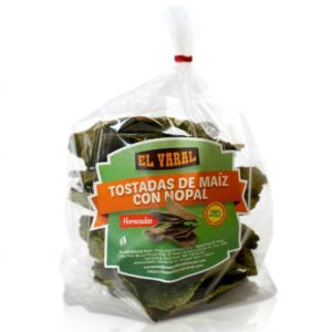 Tostadas Horneadas de Maíz con Nopal